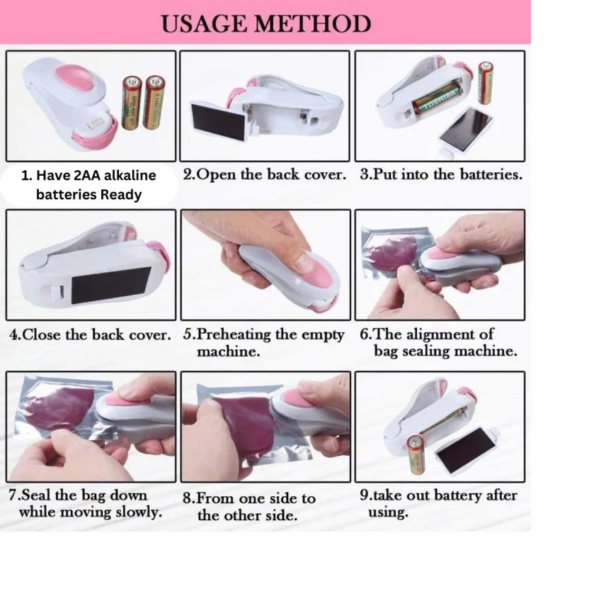 Mini Portable Bag Sealer – Snack & Food Sealing Tool