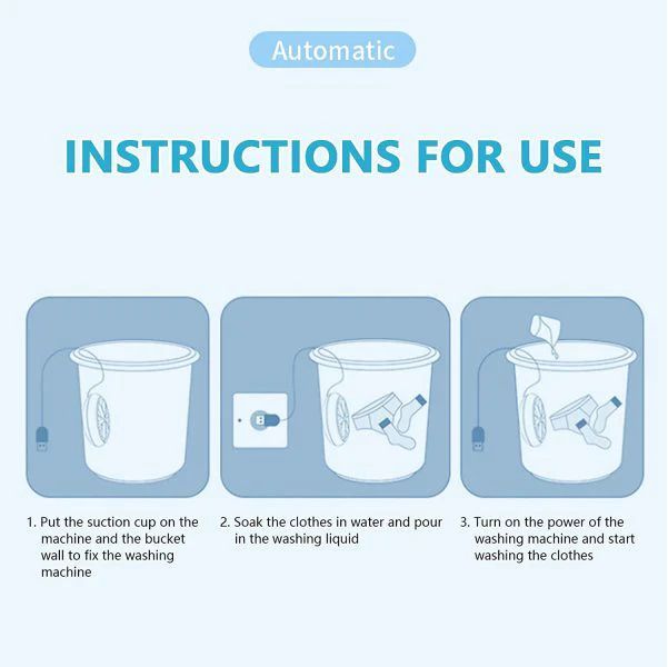 Mini Portable Washing Machine – Turbo Washer for Students & Dorms